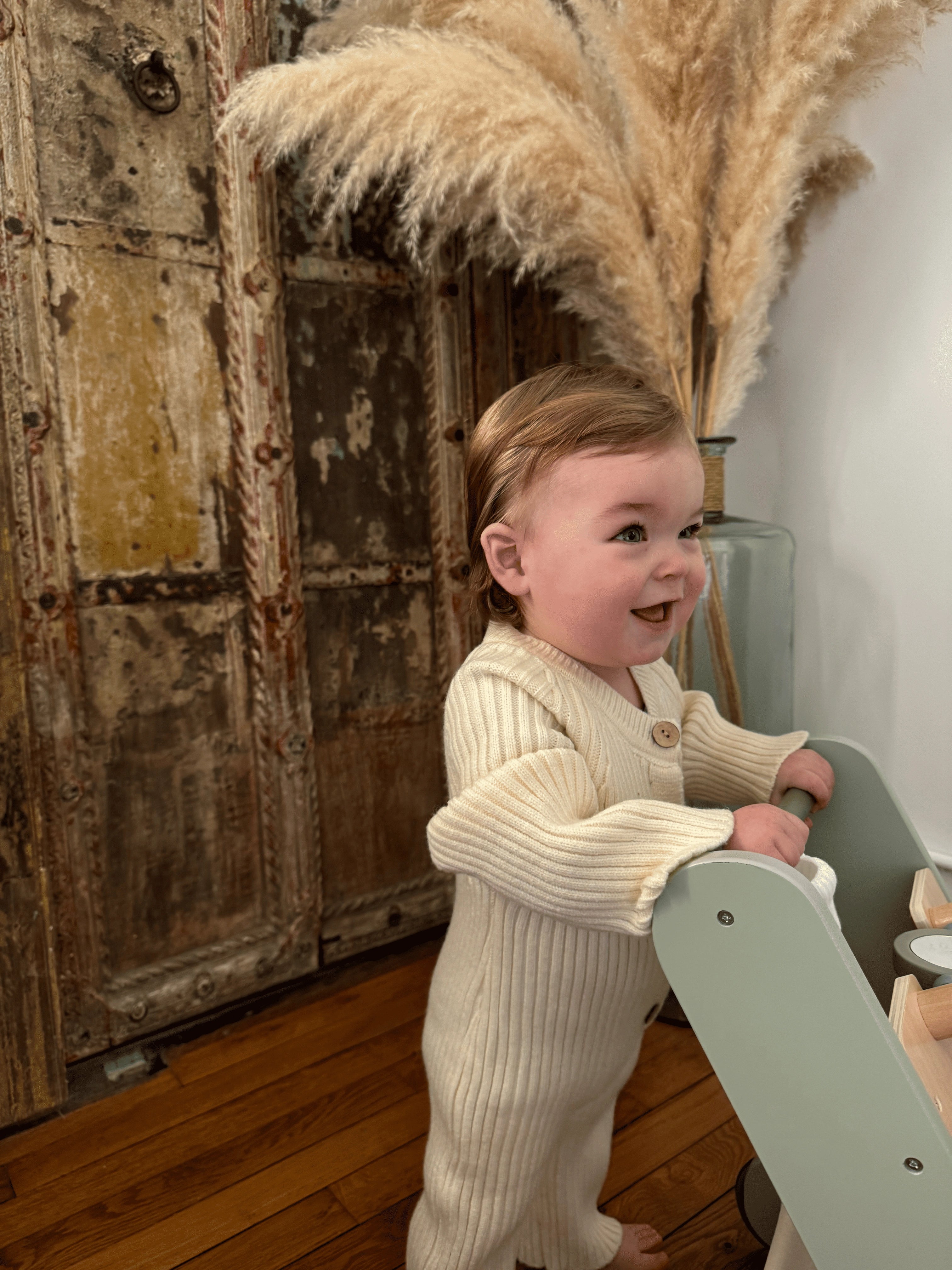 Knitted Comfort - The Cozy Knit Bib Overalls with Matching Booties