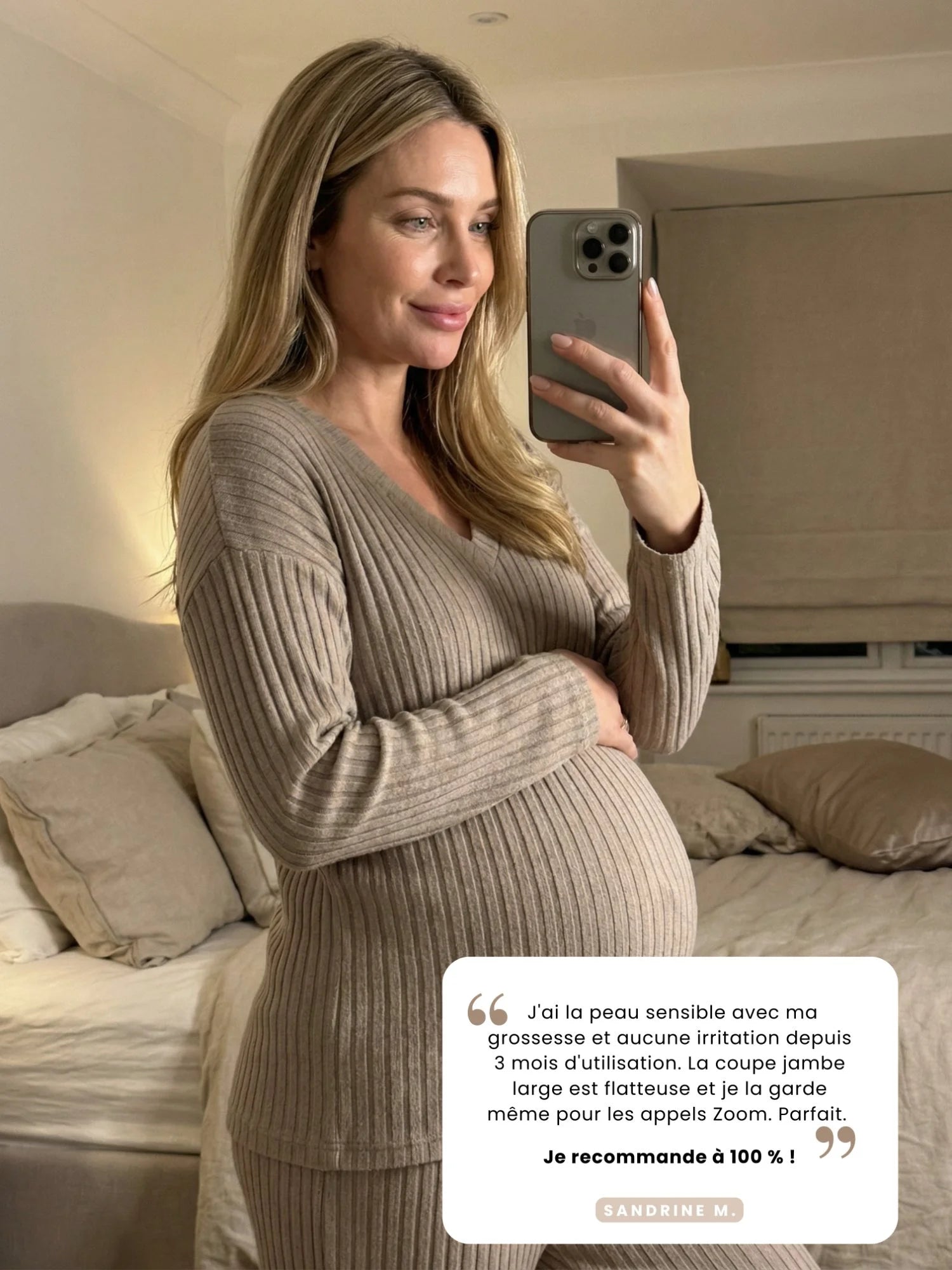 Ultra-Comfortable Knit & Relaxed Elegance | Women's Loungewear Pajamas in Rib Knit