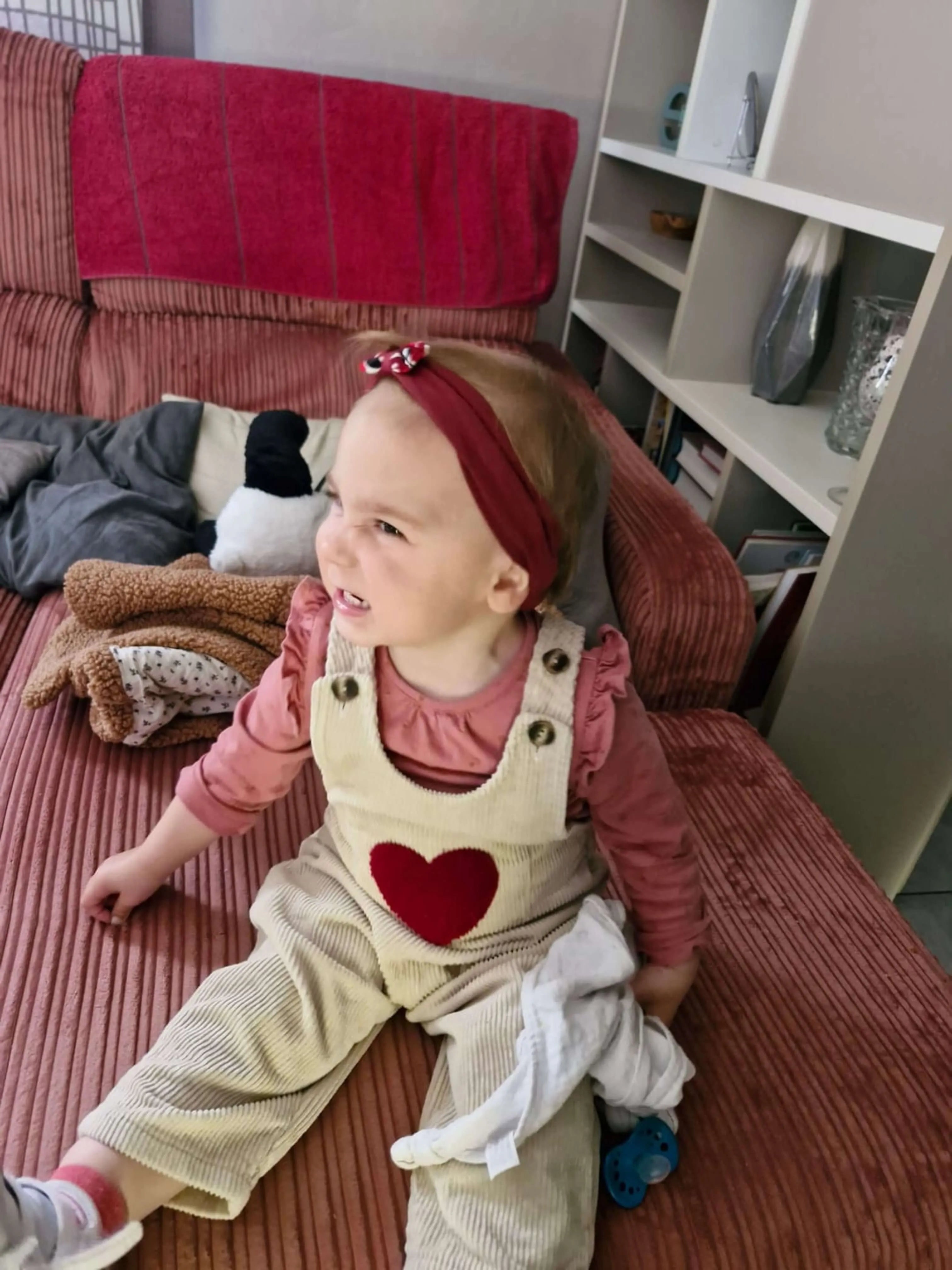 A Heart-Winning Piece of Absolute Softness - The Cotton Overalls with Embroidered Heart