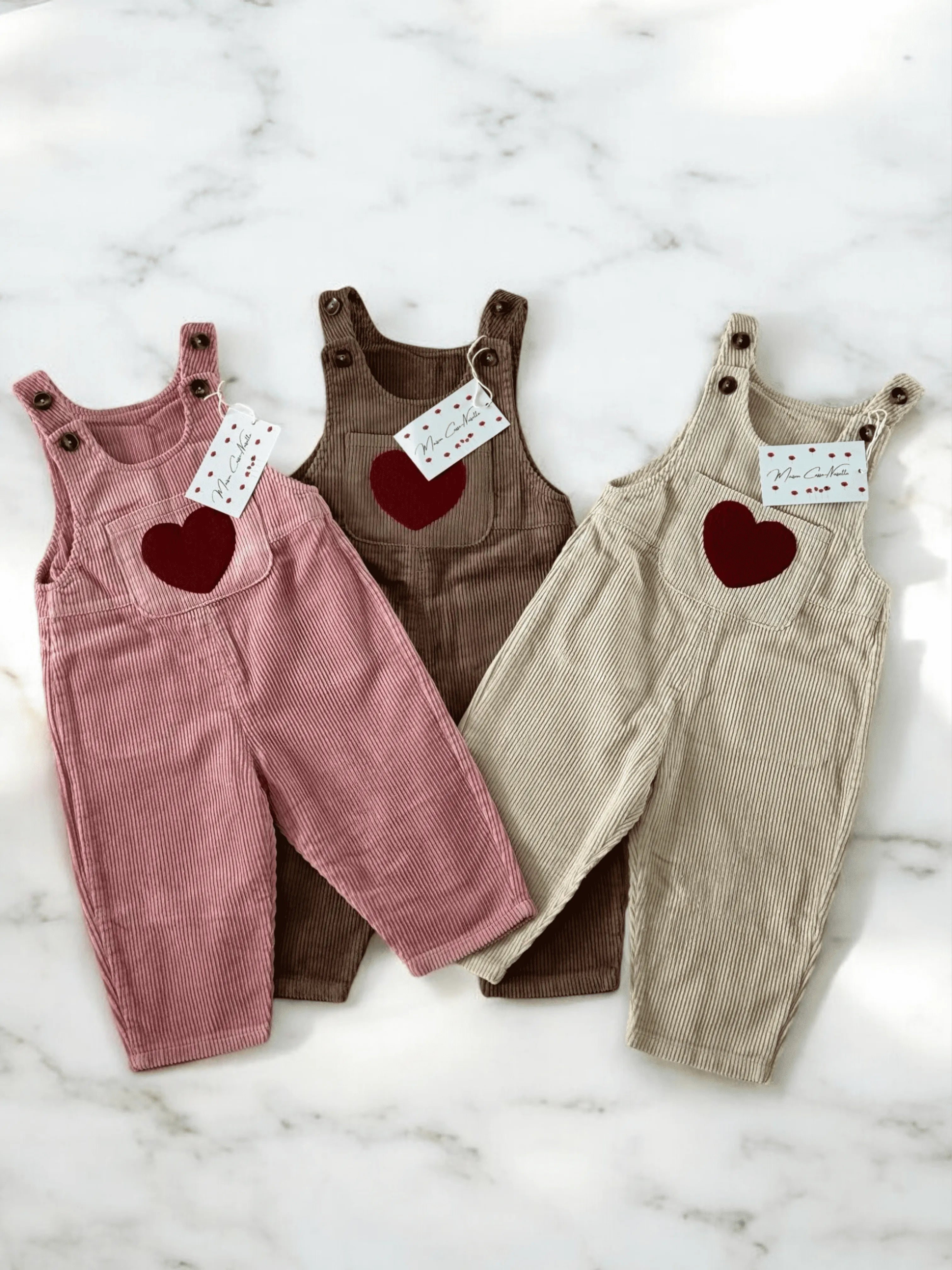 A Heart-Winning Piece of Absolute Softness - The Cotton Overalls with Embroidered Heart