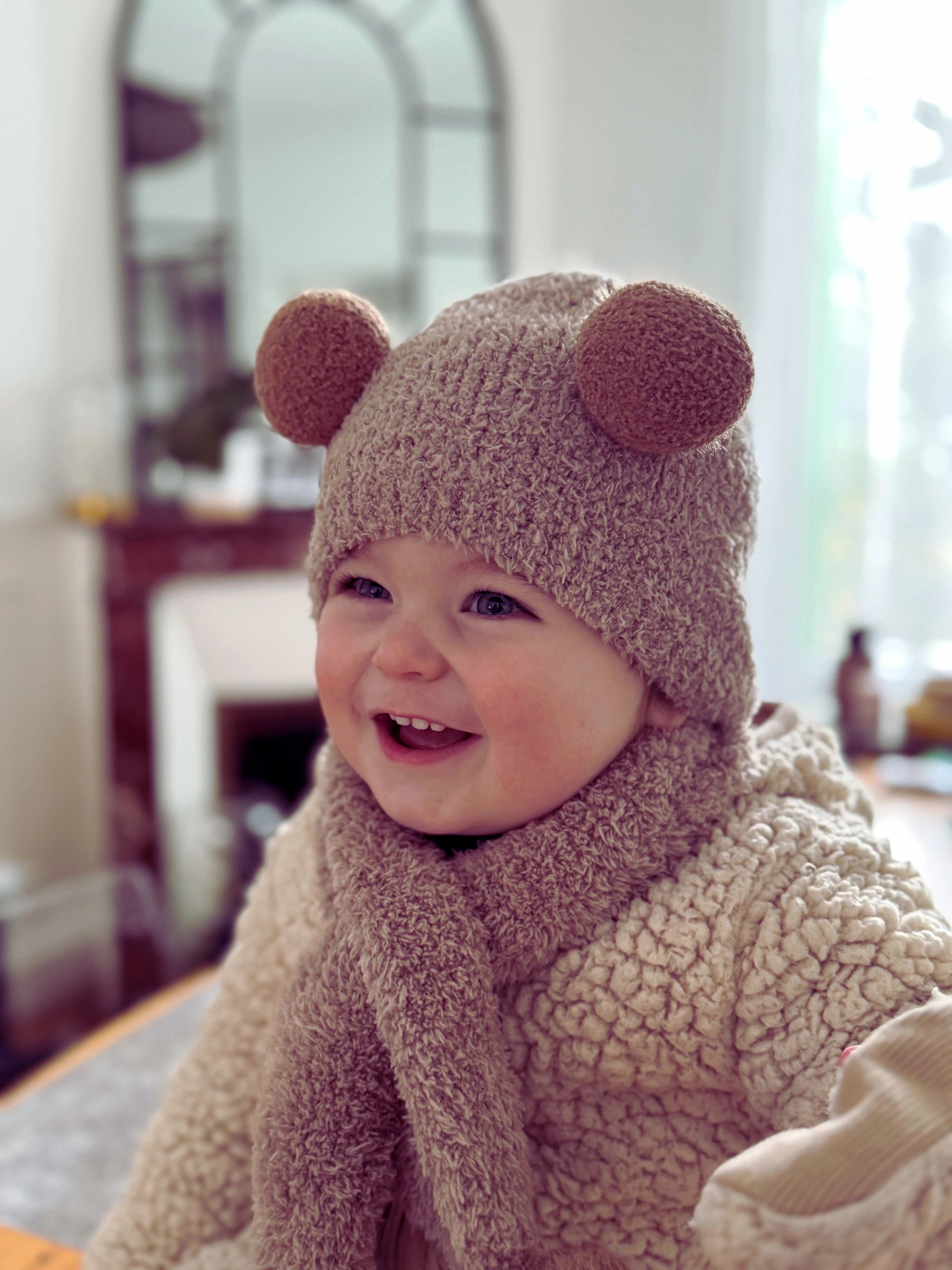 Cozy Warmth &amp; All-in-One Convenience | The Bear Hat with Integrated Scarf