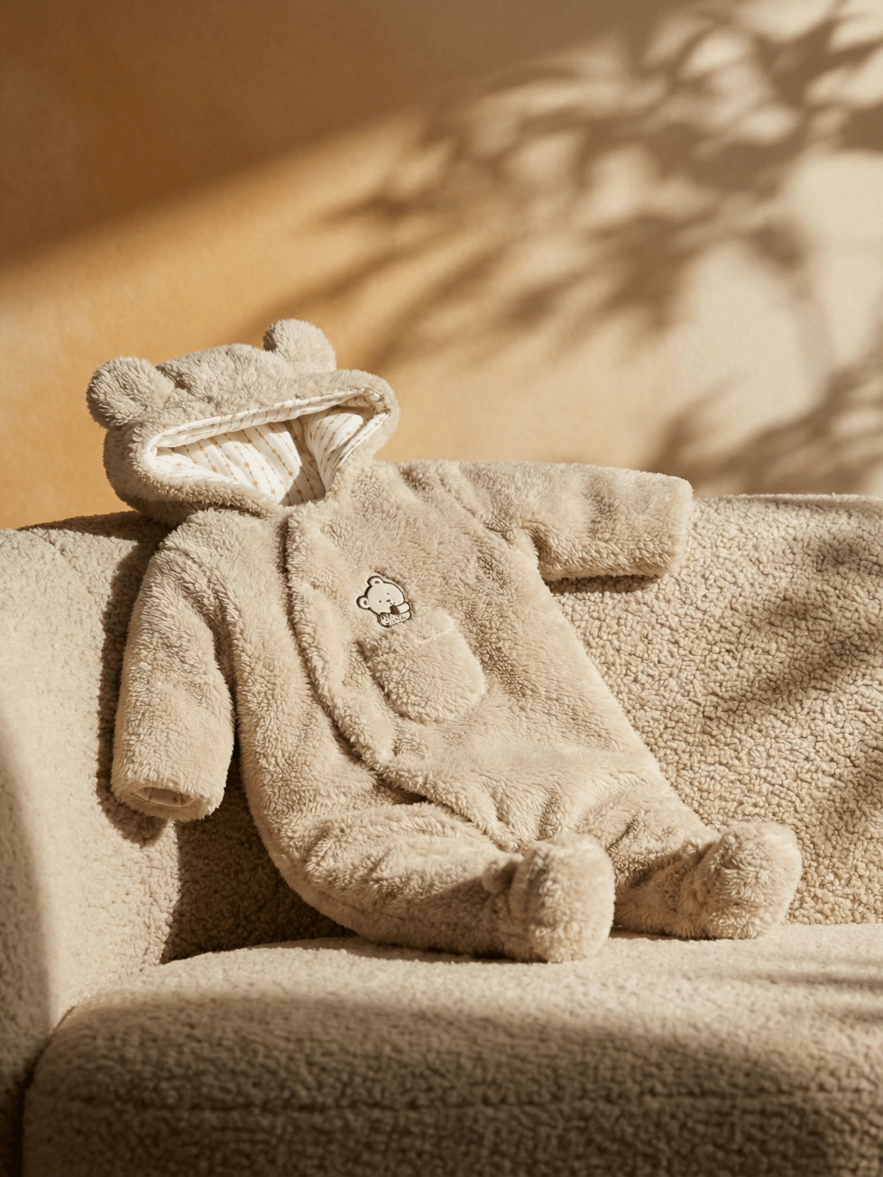 Cozy Comfort &amp; Adorable Sheep Look - The Sherpa Fleece Footie Jumpsuit