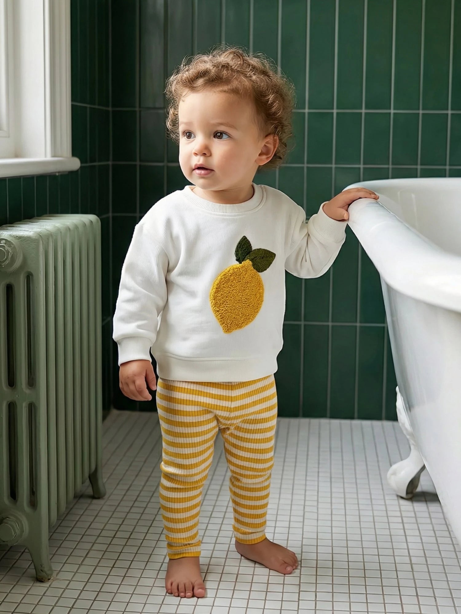 Vitamin-Packed &amp; Comfortable Style for Men &amp; Women | Sweatshirt &amp; Pant Set with Fruit Embroidery