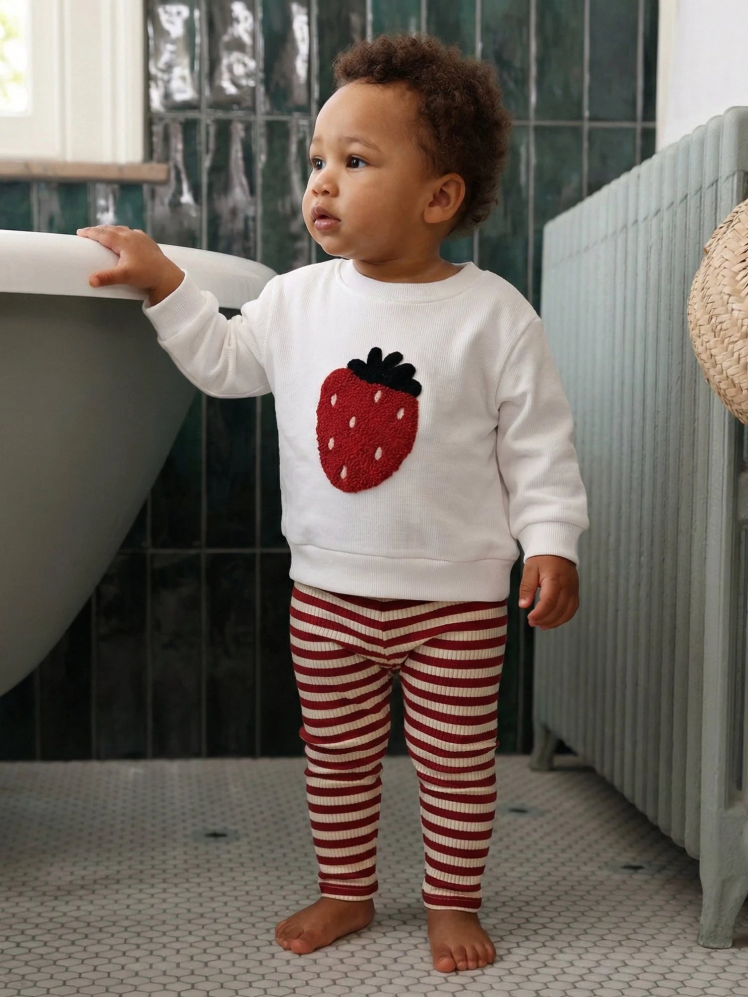 Vitamin-Packed &amp; Comfortable Style for Men &amp; Women | Sweatshirt &amp; Pant Set with Fruit Embroidery