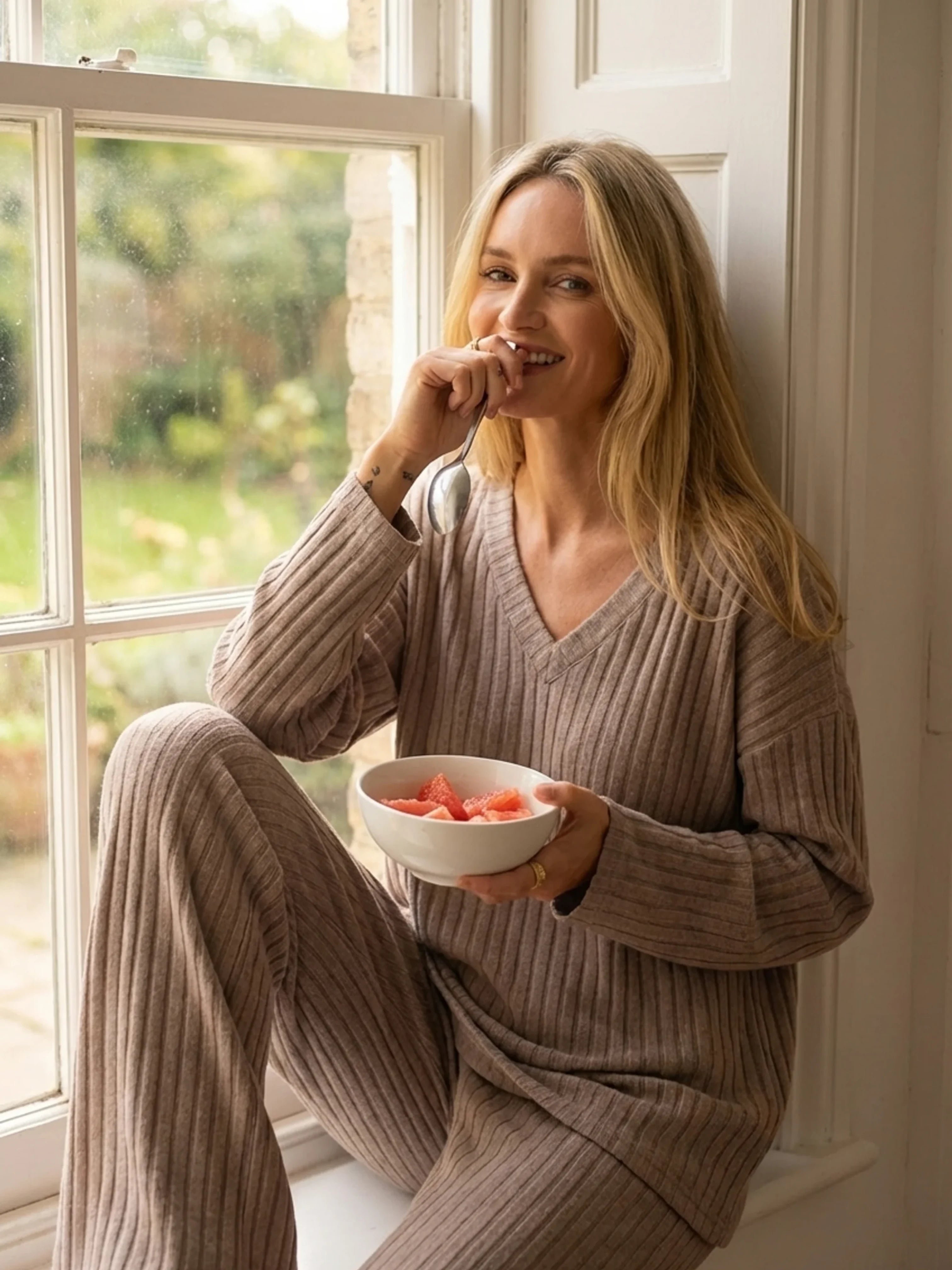 Pijama din tricot reiat - Ultra-Confort & Eleganță Relaxată