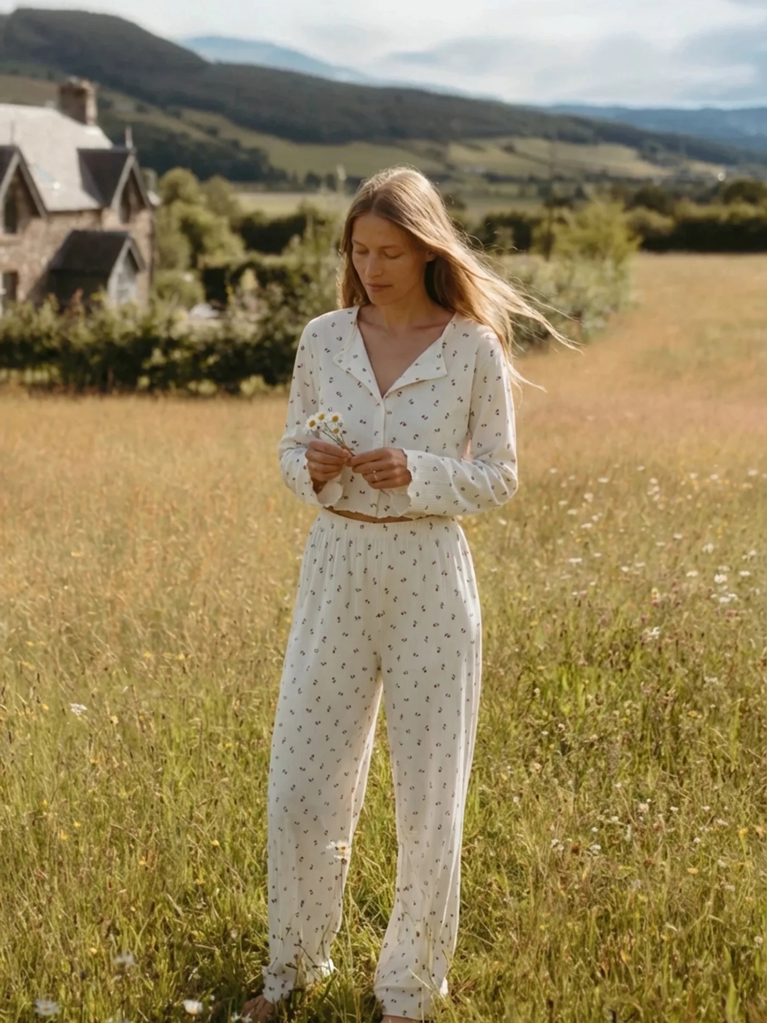 Confort Élégant & Imprimé Poétique | Le Pyjama Femme 2 Pièces